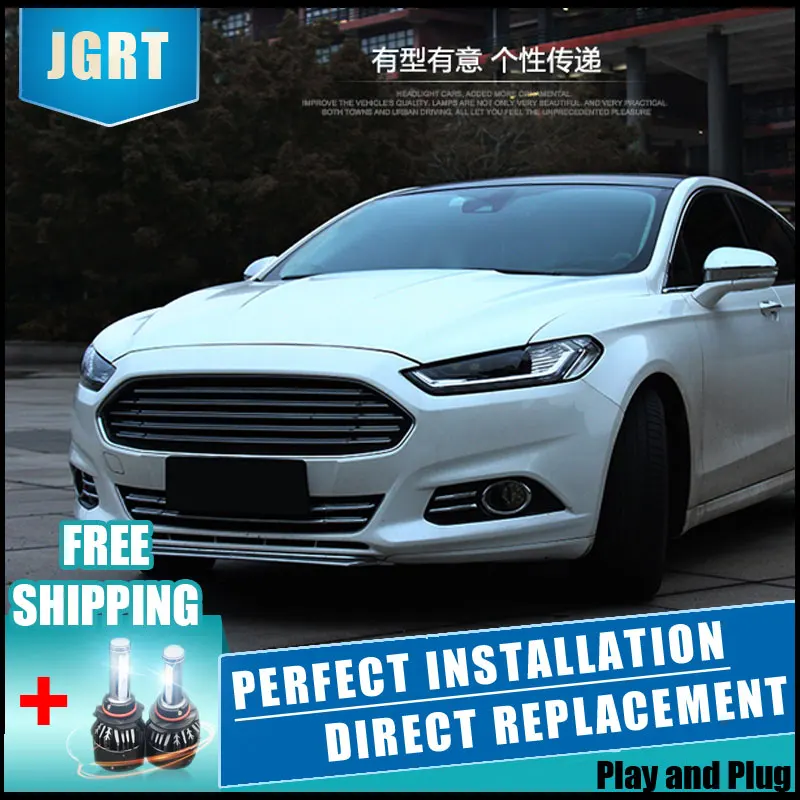  2PCS LED Headlights For Ford Mondeo 2013-2016 Car Led Lights Double Xenon Lens Car Accessories Dayt - 32903385583