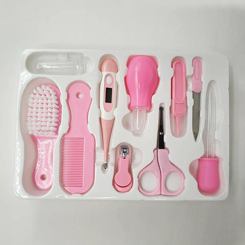 10Pcs/Set Baby Health Care Set Portable Baby Tool Kits Kids Grooming Kit Safety Cutter scissors Nail Care Set for Baby Kids