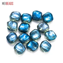 MEIBEADS, 10 шт./лот, 17*17 мм, разноцветные хрустальные бусины неправильной квадратной формы для аксессуаров, браслетов, рукоделия, ювелирных изделий EY6069