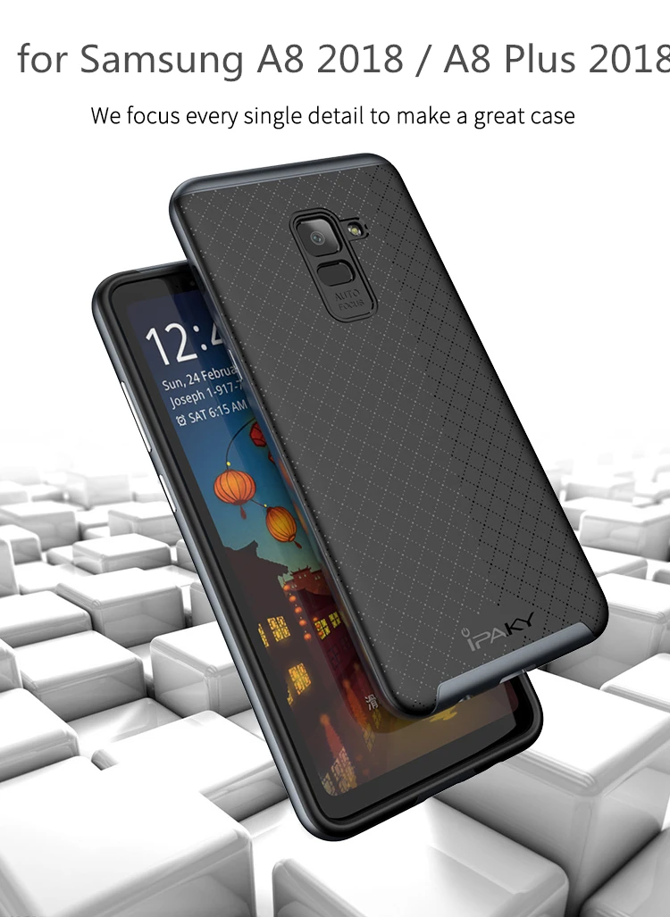 Для samsung Galaxy A8 чехол бренд iPaky силиконовый PC гибридный защитный чехол для samsung A8 Plus чехол A8