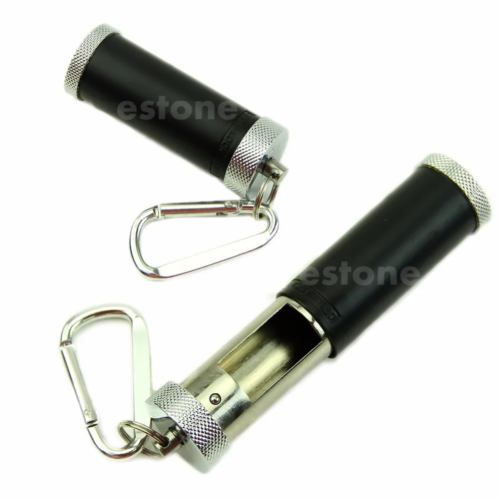 

Stainless Black Cylinder Portable Cigarette Tobacco Ashtray With Keyring