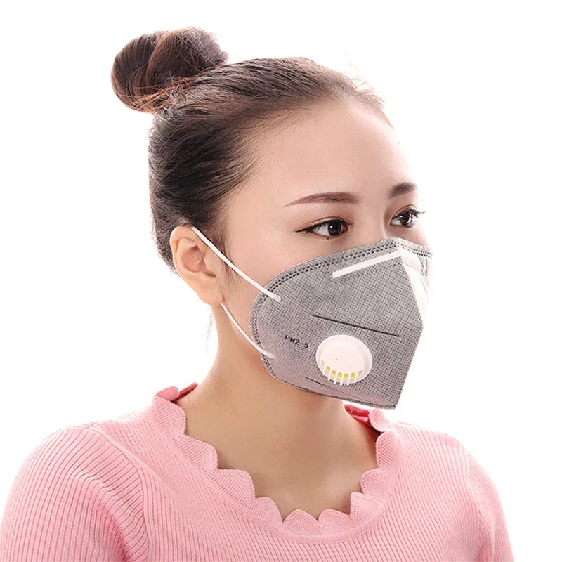 50 шт./уп. чистый цвет пояс дыхательный клапан и больше выбор хлопок дымка дышащий защитный три трехмерные маски
