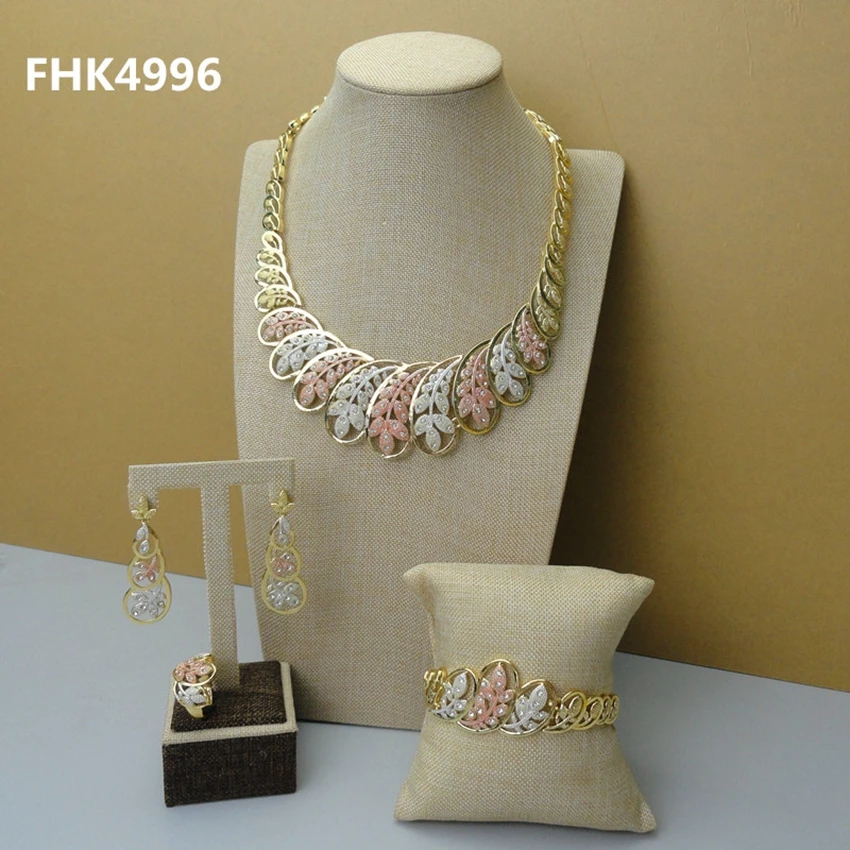 

Yuminglai 2019 Dubai Luxury Jewelry Set African Fashionable Rhinestone Lady Jewelry Sets FHK4996