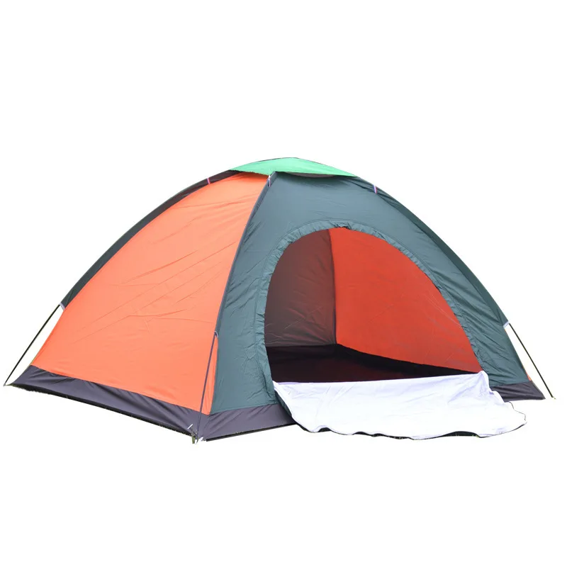 Outdoor 2-3 person single-layer outdoor camping tent Ultralight glass pole tent rainproof camping tent Double tent Outdoor 2-3 person single-layer outdoor camping tent Ultralight glass pole tent rainproof camping tent Double tent