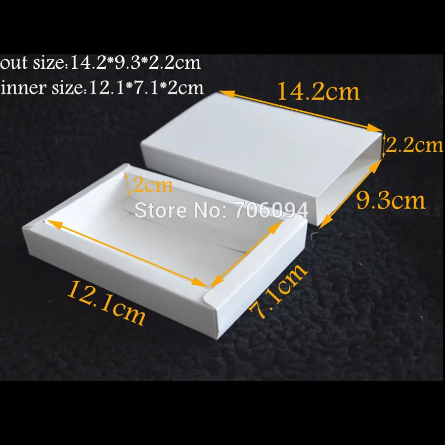 

14.2*9.3*2.2CM,60pcs/lot,Cosmetic white paper card drawer box Blank white handmade gift boxes,Essential oil box,custom box logo
