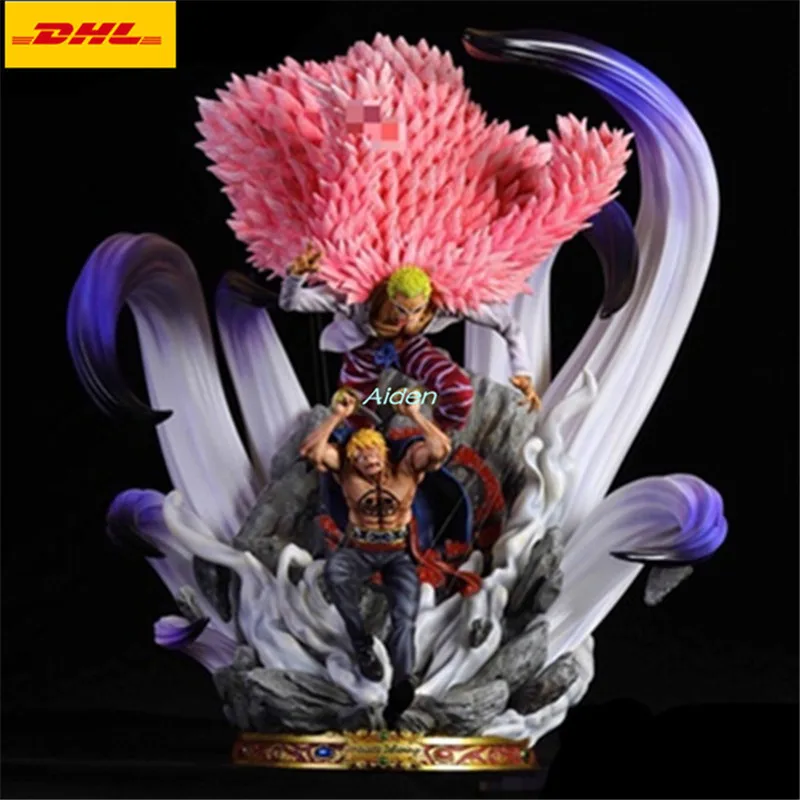 

19" Statue ONE PIECE Bust Donquixote Doflamingo Full-Length Portrait Thread Fruit GK Action Figure Model Toy BOX 47CM Z1217