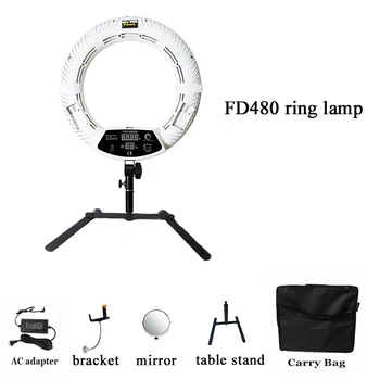 

2018 Hot Sales Yidoblo led circle ring light FD-480II bi-color warm white led with table stand 18 inch for make up selfie