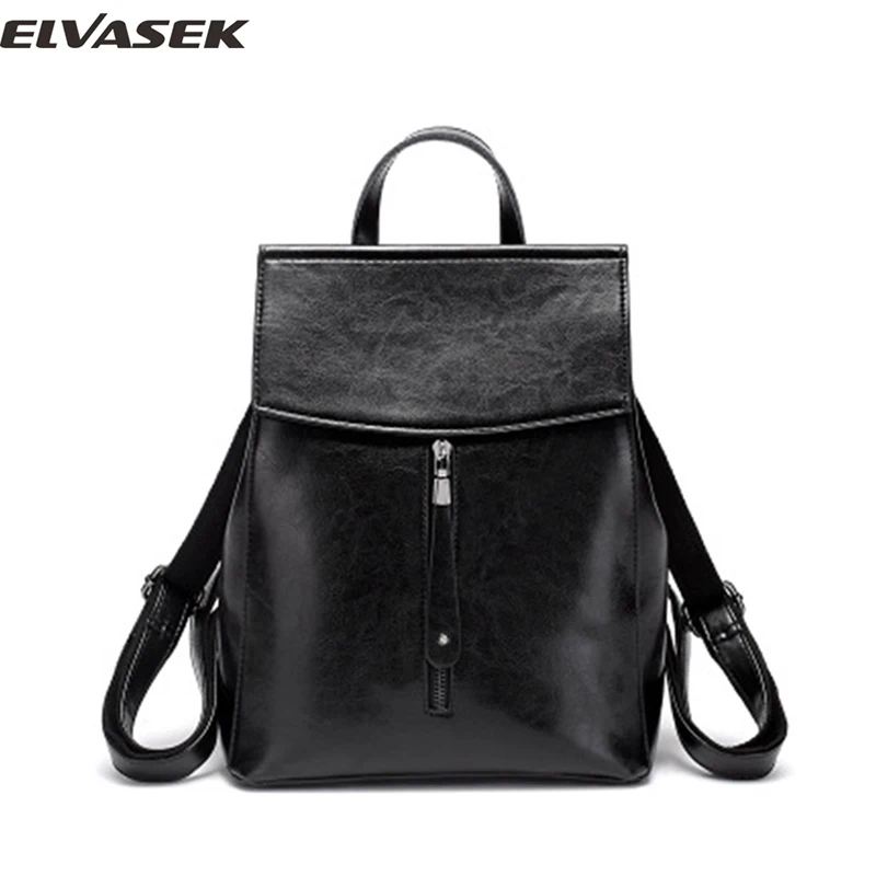 

Backpack Leather Backpack Women Preppy Style Concise Solid Bag Bags For Teenager Female Zipper Versatile Bags A5978/k