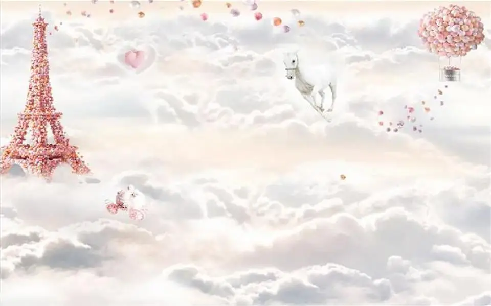 3d обои фотообои на заказ детская комната dream cloud fire balloon живопись диване ТВ фон для