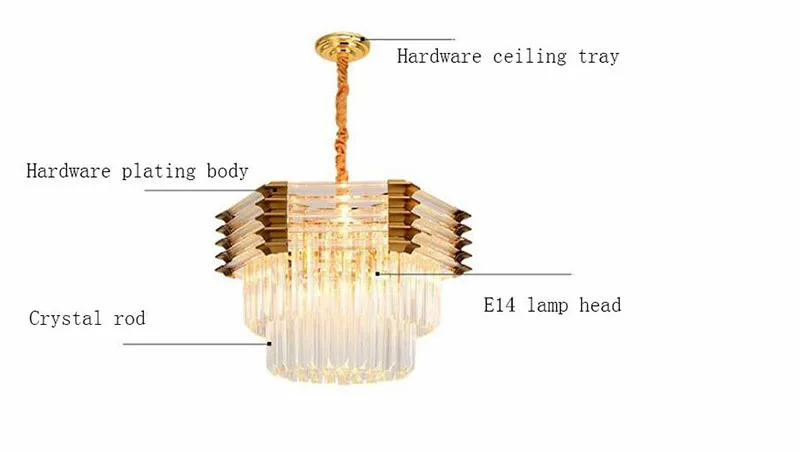 Современная хрустальная люстра Роскошная гостиная столовая хрустальная люстра лампа осветительные лампы для виллы украшают ваш красивый