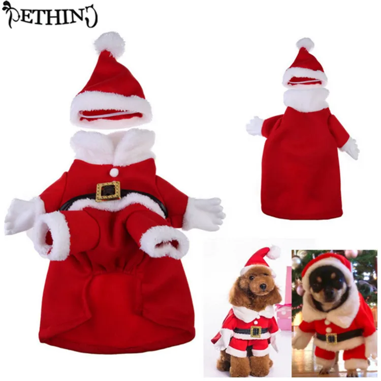 Vestiti Di Natale Per Cani.2016 Nuovi Arrivi Cani Di Natale Vestiti Abbigliamento Cotone Babbo Natale Cane Prodotti Di Costume Pet Gatto Vestiti Del Cappotto Di Inverno Per Cani Di Piccola Taglia Dog Christmas Clothes Clothes For Small Dogcostume