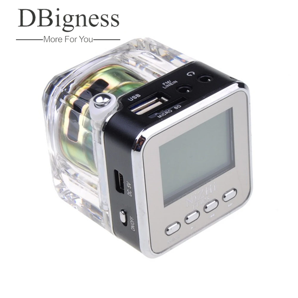 

Dbigness Radio Speaker Portable Wireless USB Mini Speaker Support Display with FM LED Screen Micro SD/TF Card U-Disk Speaker