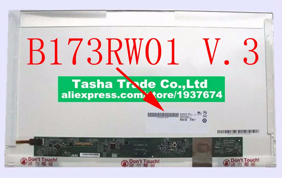 

B173RW01 V.3 LCD Screen Matrix B173RW01 V3 Replacement Original Test Before Shipping