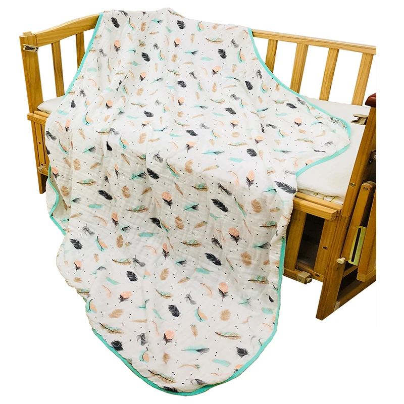 LAT 2 слоя хлопок детские пеленки мягкие одеяла для новорожденных Ванна Марля младенческой спальные принадлежности чехол для коляски игровой коврик 120x150 см