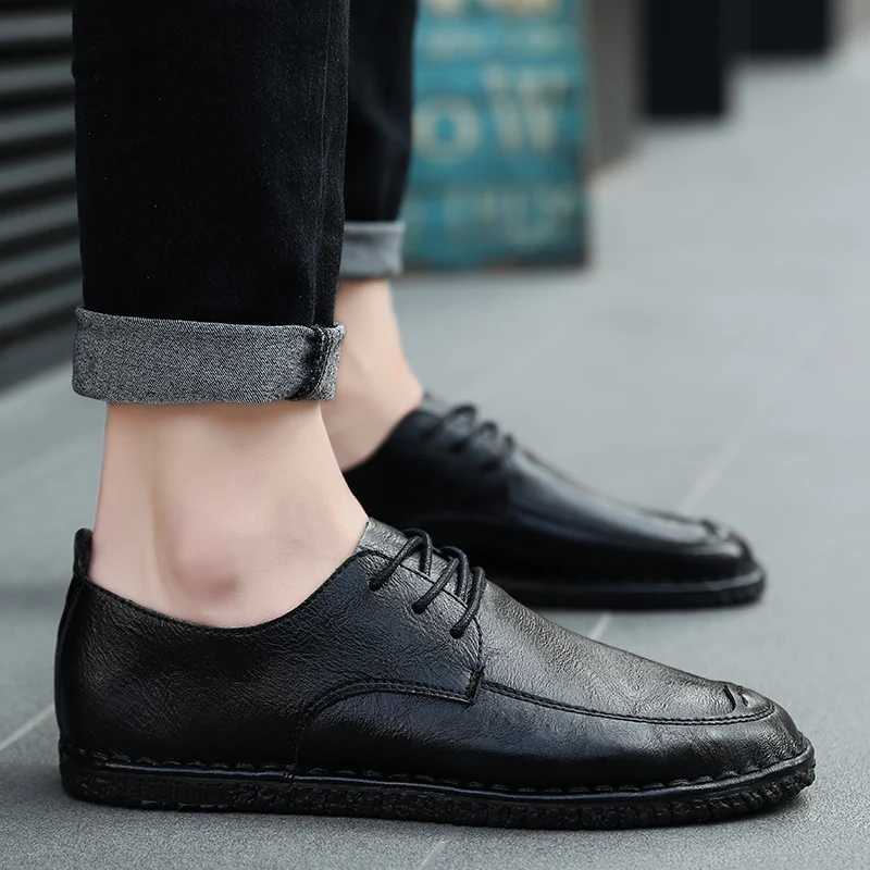 

Leather Men Shoes Fashion Men Leather Shoes Glitter Leather Men Flats Men Leather Moccasins Male Luxury Shoes 5
