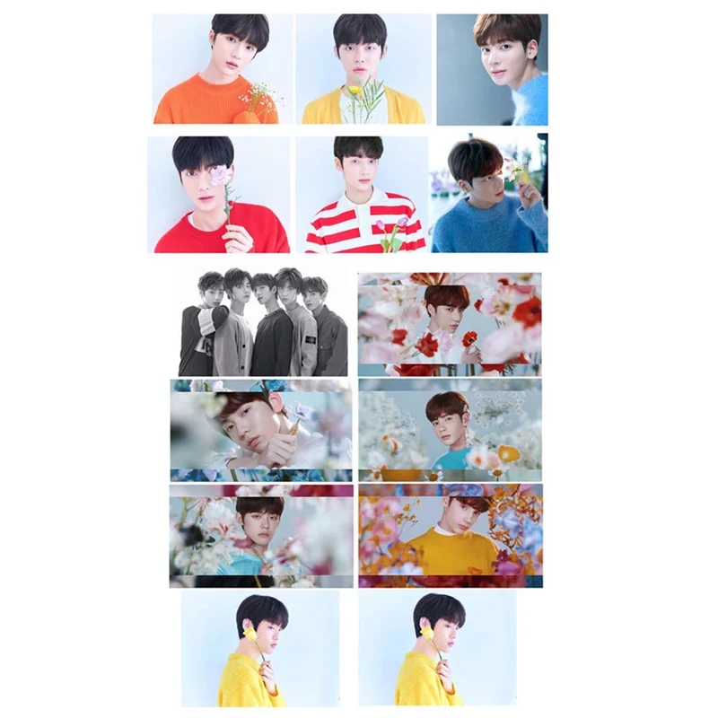 

15pcs/set New Idol Portfolio TXT Fashion Photo Version For Student Card Bus PVC Crystal Card Stickers