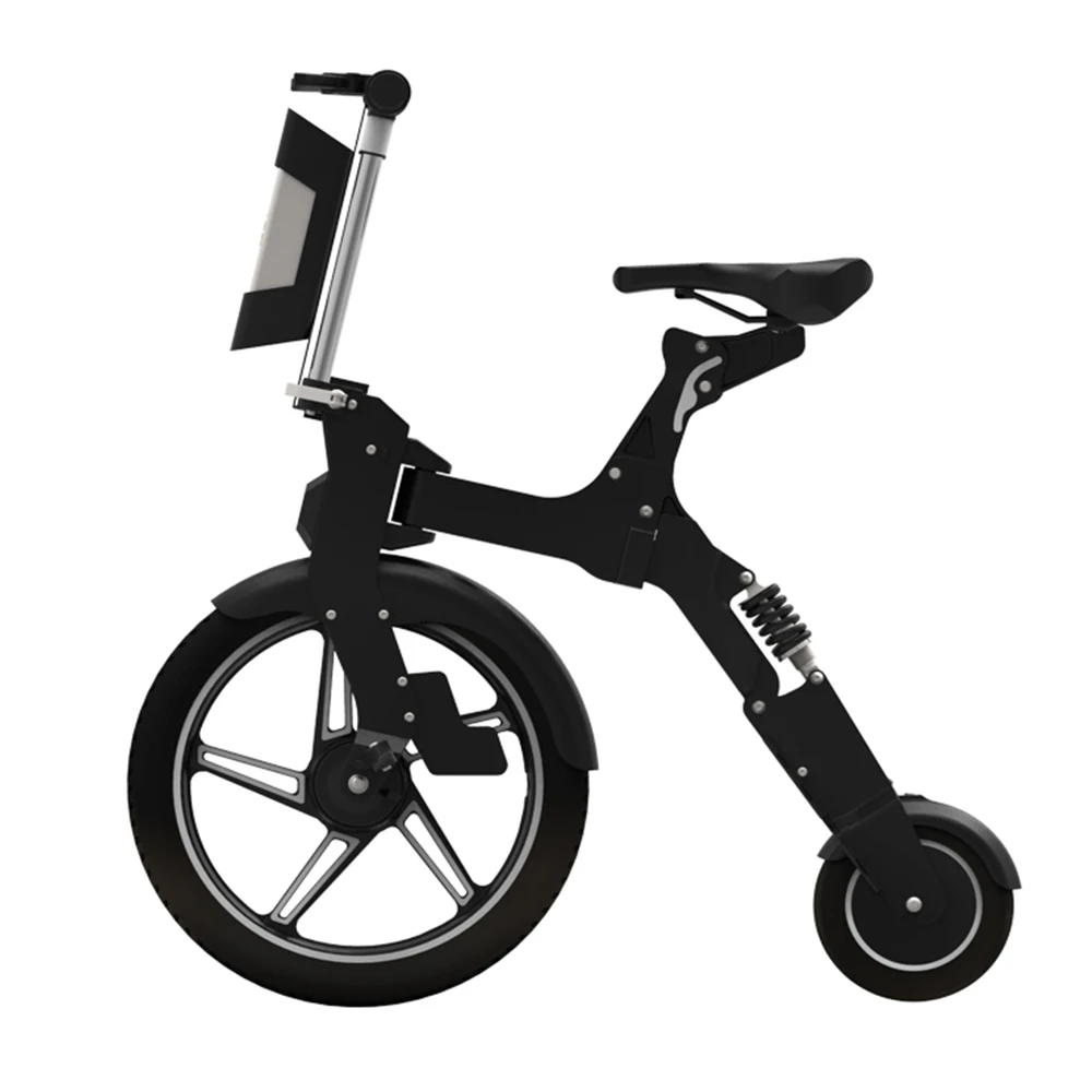 Высококачественный взрослый Электрический складной велосипед с USB интерфейсом 36 В литиевая батарея 250 Вт Мотор Мини Q быстрый выпуск портативный электровелосипед - Цвет: Black no Display