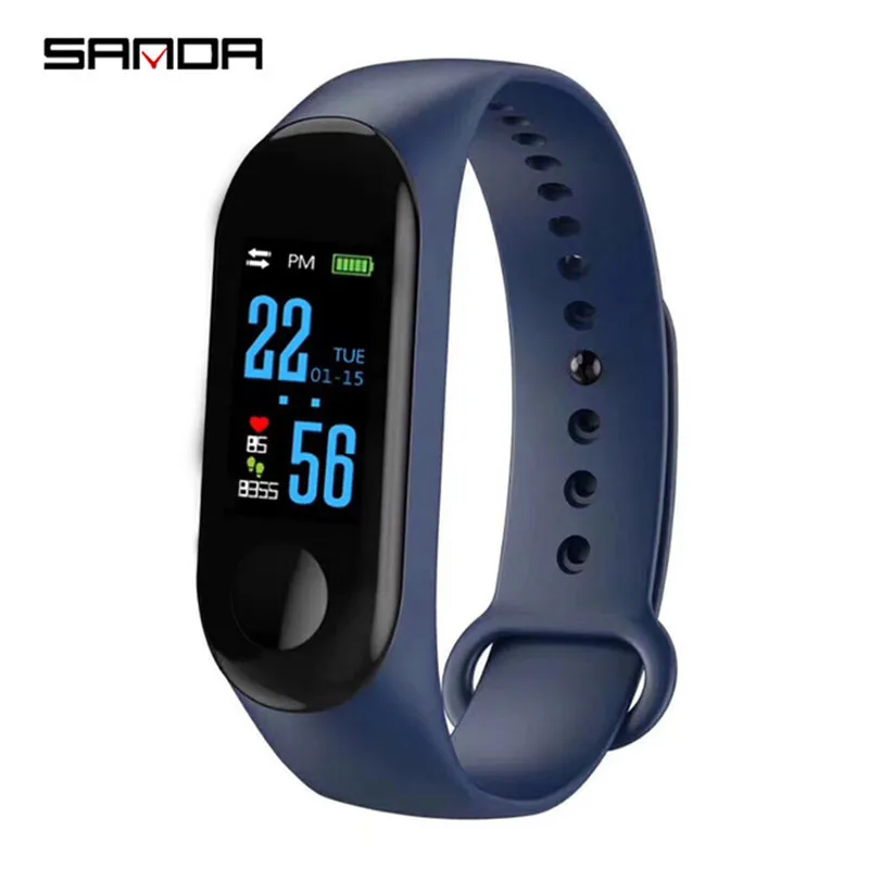 SANDA Smartwatch Bluetooth спортивные часы для мужчин монитор сердечного ритма браслет бега