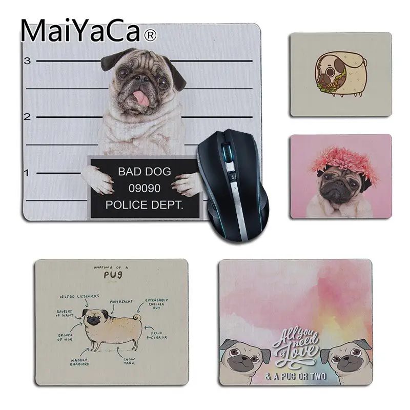 

MaiYaCa My Favorite Anatomy of a Pug Gamer Speed Mice Retail Small Rubber Mouse mat gaming Mousepad For PC Laptop Notebook