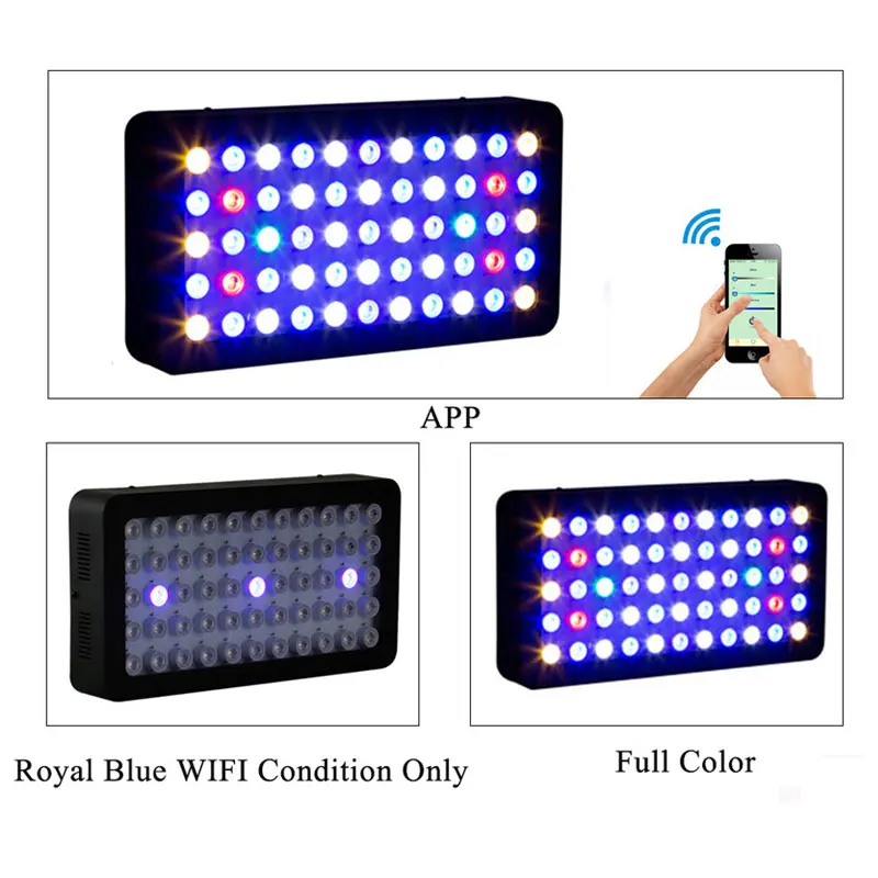 Wifi 165 Вт морской аквариум светодиодный светильник ing с регулируемой яркостью полный спектр светодиодный светильник для аквариума для коралловых рифов аквариум для растений в США/де