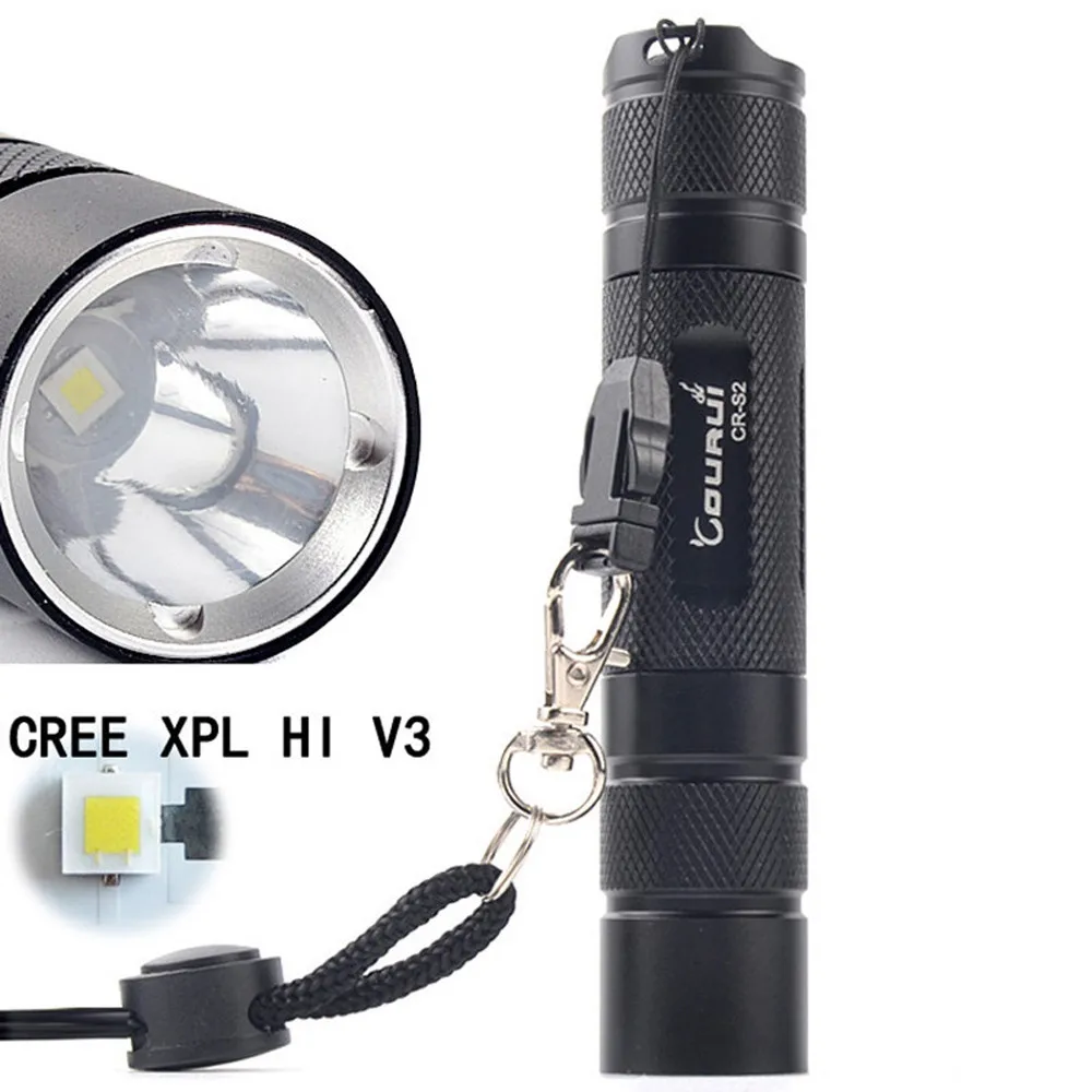 

LED flashlight XPL Hi V3 High Power Pocket Light Penlight 5 Modes Light Torch+Battery