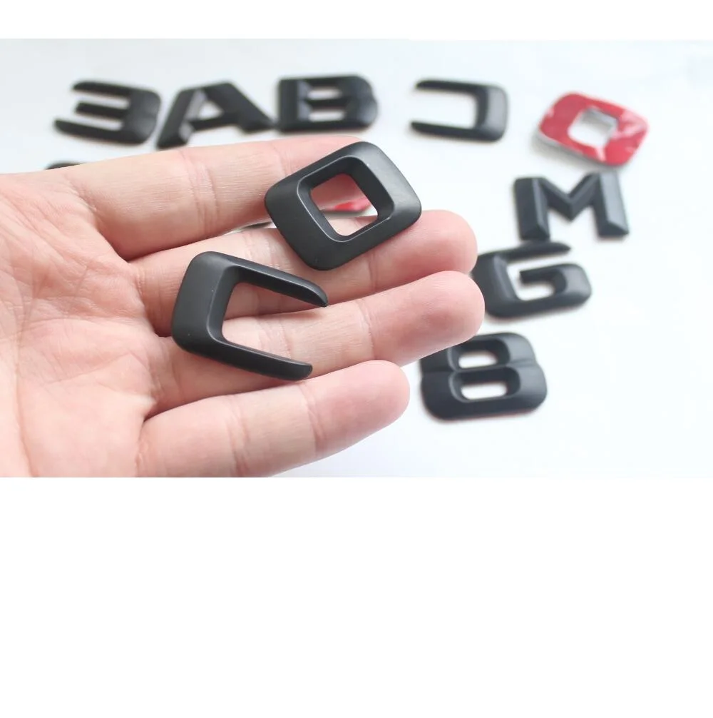 Матовый черный, АБС-пластик, автомобильный багажник задний числа буквы слова эмблемы наклейки на Стикеры для Mercedes Benz CL Class CL500