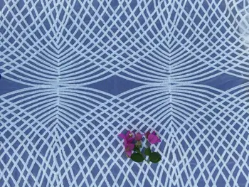 

Hot French Nigerian sequins net lace,African tulle lace fabric with sequin high quality for party wedding dress 5yards/lot