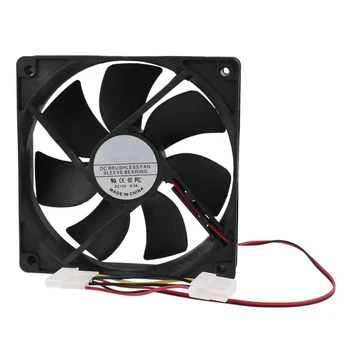 

PC Brushless DC 4 Pin Connector 7 Blades 12V 12cm 120mm Cooling Fan