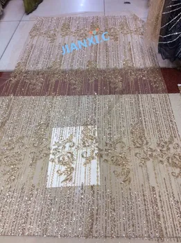 

JIANXI.C-101906 with glued glitter Mesh African Tulle lace fabric New Design French Mesh Lace