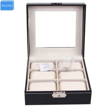 Новинка, кожаный Органайзер для мужчин/женщин, портативный контейнер, коробка для часов, 6 коробок для ювелирных изделий, Подарочный чехол,, Прямая поставка
