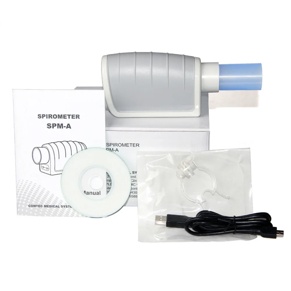 

CONTEC SPM-A Digital Lung Volume Device Spirometer Pulmonary Function PC Based Software