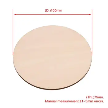 

10Pcs 100mm Diameter Blank Round Wooden Pieces Natural Unpainted Wood Sheets for Wood DIY Craft Carving Wood Decoration