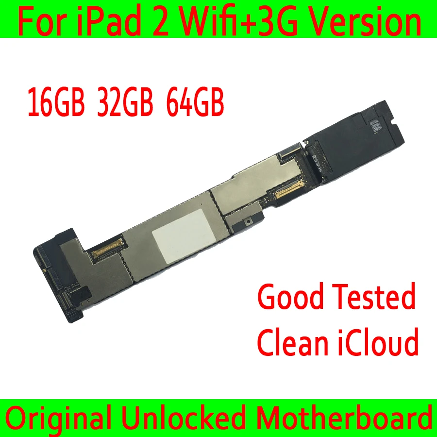 100% оригинальная разблокированная материнская плата для iPad 2 Wifi + 3G версия со