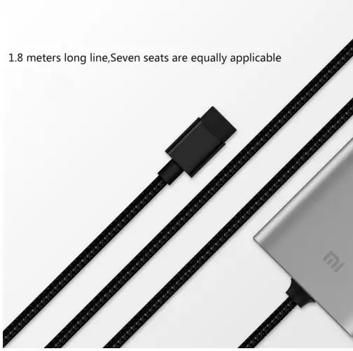 Original Xiaomi Car Charger QC3.0 Fast Version Extended Accessory parts quaick charge USB-A USB-C Dual Port Output Smart Car