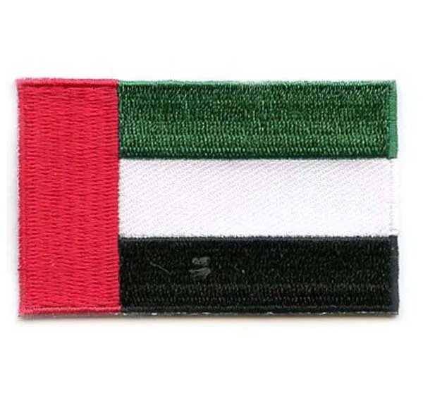 United arab emirates embroidery patches made by twill with heat cut and