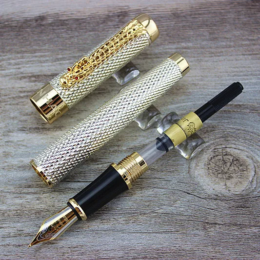 Ручка перьевая JINHAO с серебром 1200 пробы роскошные Канцтовары для школы и бизнеса