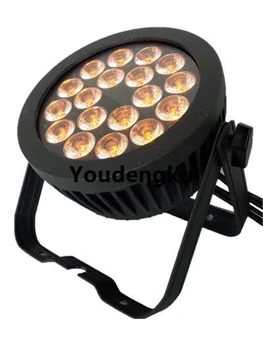 

6pcs/lot IP 65 par led rgbwa 18x15 outdoor led par light rgbwa 5in1 Slim led par 64