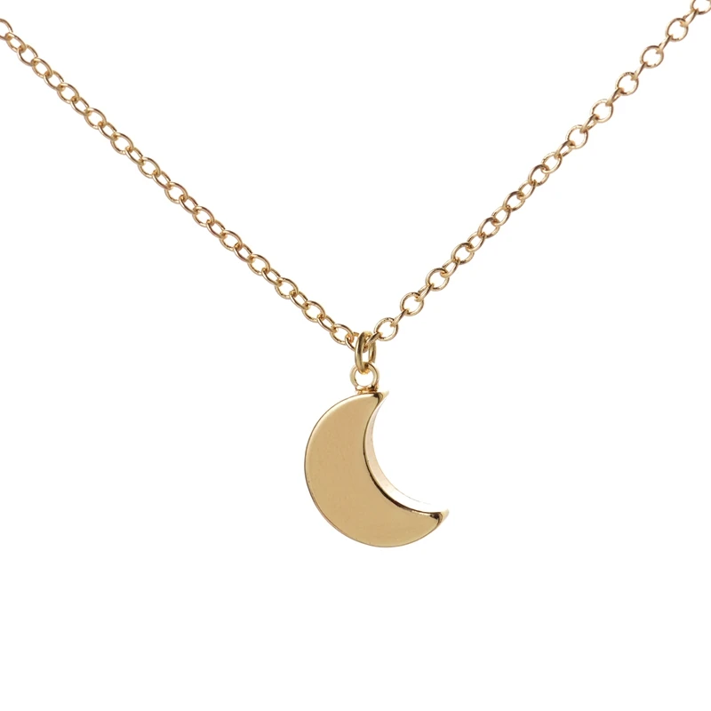 Smjel Tiny Crescent Moon Necklace Women 