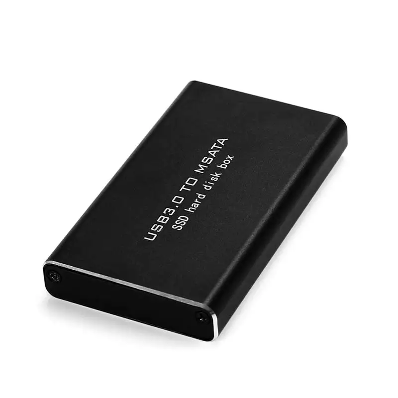 Ingelon Caddy Корпус черный SSD коробка USB 3,0 MSATA жесткий диск 3030 мм 3050 мм внешний конвертер чехол для samsung kingston SSD