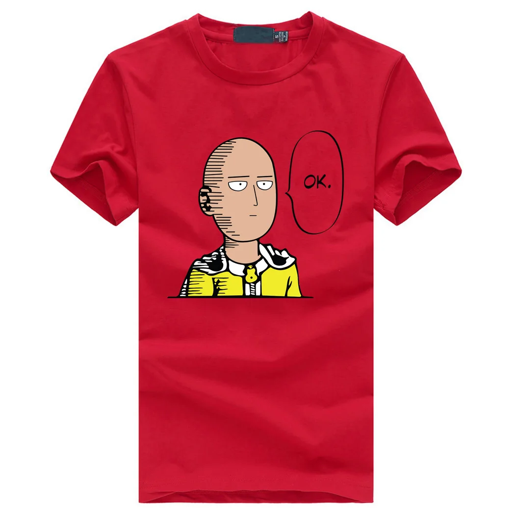 

T- shirt Men Anime One Punch Man OK Digital Printed 100% cotton casual male 2019 new arrival summer fashion funny tops tee S-3XL