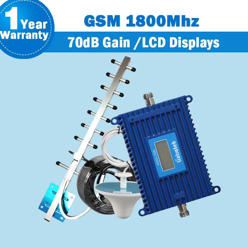 GSM репитер 2 г 1800 ЖК дисплей Дисплей мобильный телефон усилитель сигнала 70dB DCS