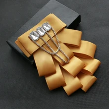 Британский Мужская и женская рубашка для шеи галстук-бабочка с кристаллами, стразами и лентой свадебный галстук жениха галстук-бабочка ленты галстуки-бабочки аксессуары