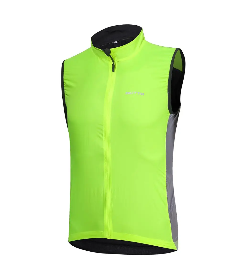

Outto men's bicycle vest sleeveless windproof cycling gilet raincoat reflective windbreaker
