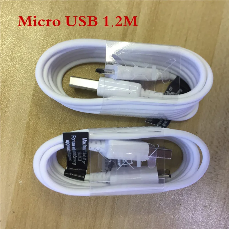 

10Pcs/Lot,100% Original 1.2m Micro USB Fast Charger Cable Data Sync fast charging for Samsung Galaxy S6 S7 Note 4 5 Edge S4