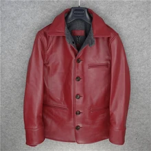 Куртка из натуральной конской кожи высокого качества, винтажная кожаная куртка из натуральной конской кожи