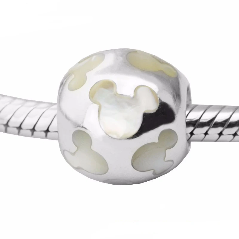 

Pearlescent Micket Silhouettes Beads Fit European Bracelet & Necklace Sterling-Silver-Jewelry Making Beads DIY Wholesale