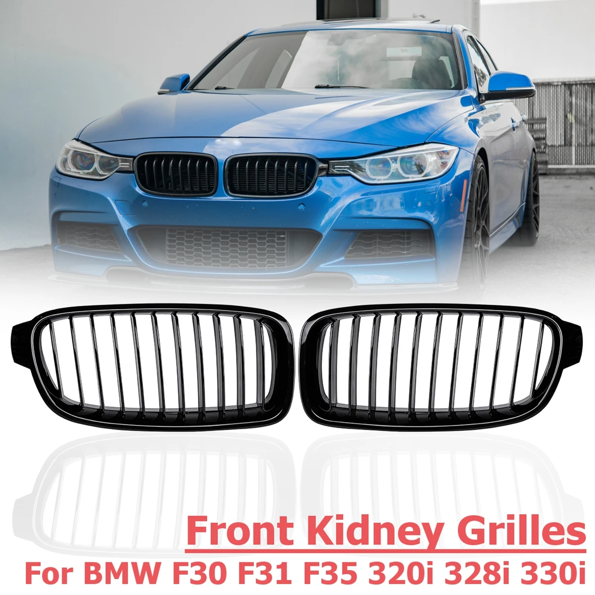 

1 Pair Series Front Kidney Grille Car Styling Accessory Replacement Grille for BMW 3Series F30 F31 F35 320i 325i 328i 335i 2012+