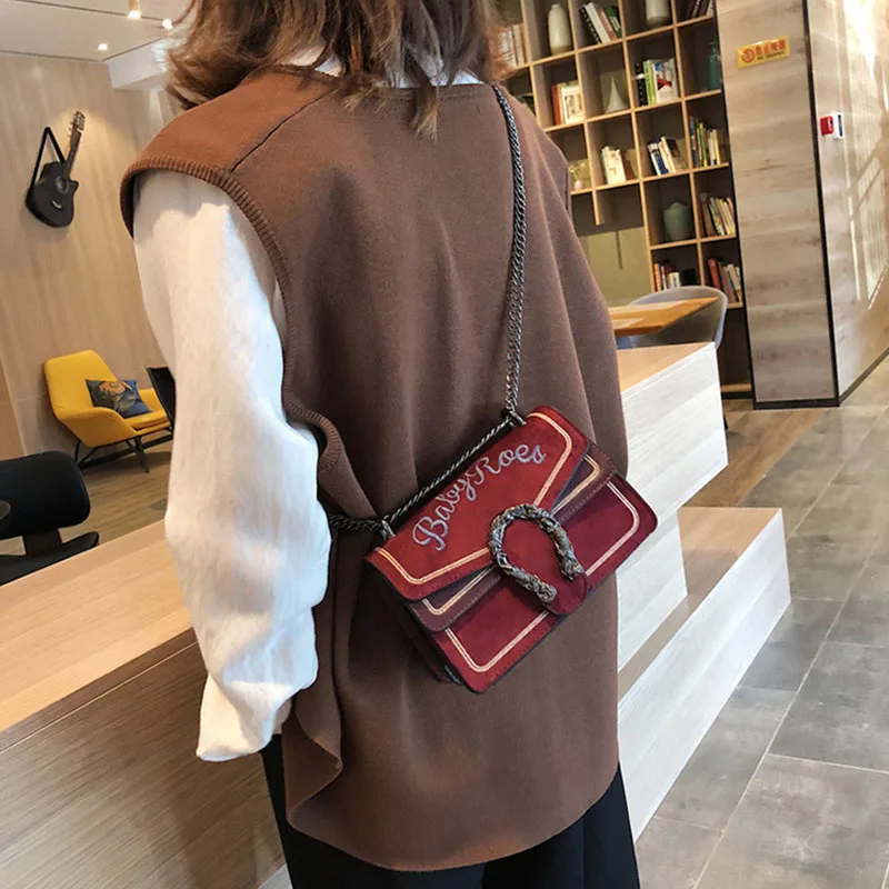 Fashion Design Women Leather Letter Shoulder Bag Female INS Popular Luxury Handbag Chains Crossbody Flap Bolsa For Lady SS3495 (12)