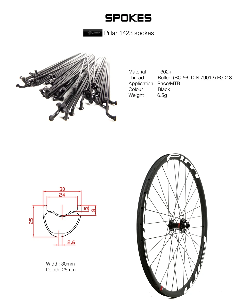 MTB wheelset 29er MTB wheelset Mountain Bike 30mm XC width Carbon Wheel hookless mtb wheels
