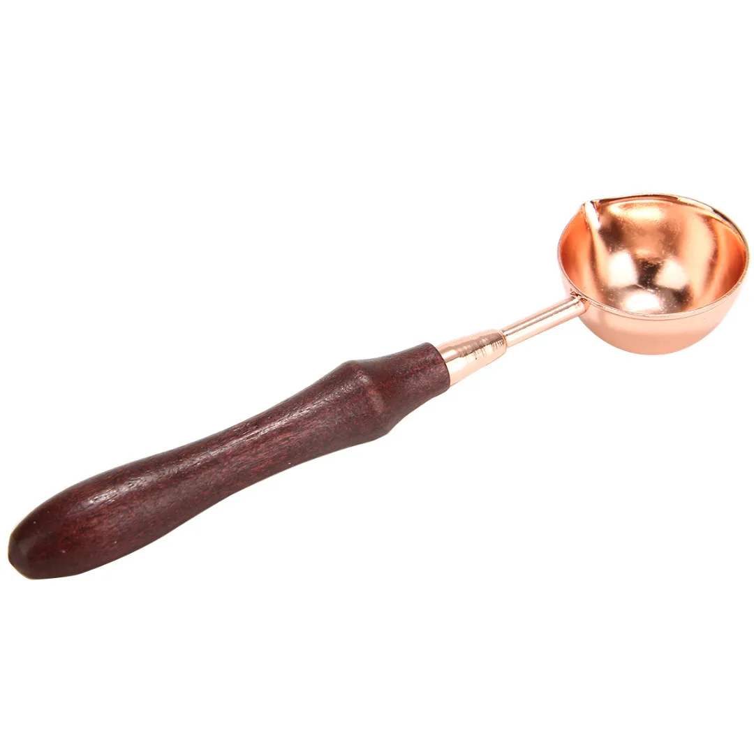 Creative Vintage Seal Stamp Stove Wooden Wax Seal badge Warmer Melting Spoon Kit Stamp for Stove Supplies Tools